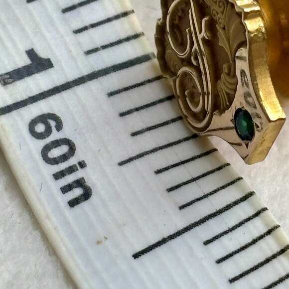 Vintage Letter F Initial Pin- Tie Tack 1/10K Gold - Picture 3 of 8
